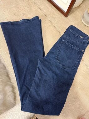 DL 1961 JAxDL No 5 trimtone flare high rise bell bottom  dark wash jeans 27